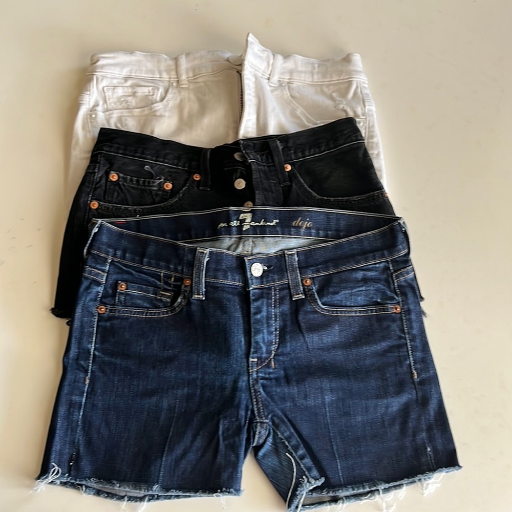 3 pairs women jean shorts
